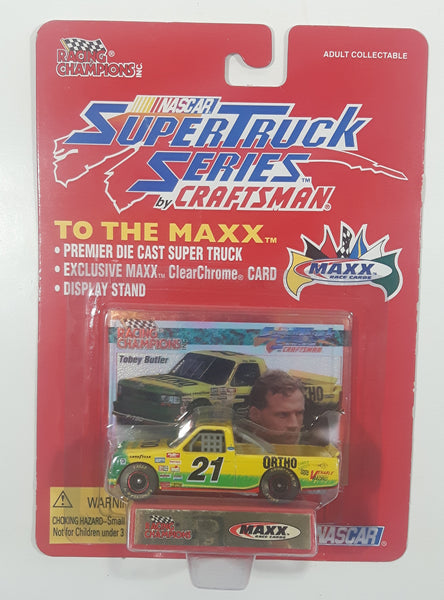 1995 Racing Champions Premier Edition Super Truck Series by Craftsman To The Maxx NASCAR #21 Tobey Butler Ortho Lawn & Garden Ford Pickup Truck Die Cast Toy Race Car Vehicle with Trading Card New in Package