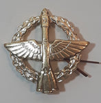 Soviet Russian Space Forces Gold Tone Metal Collar Shoulder Military Badge Insignia