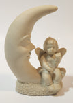Vintage Department 56 Baby Child Angel Sitting on The Moon 4" Tall Figurine