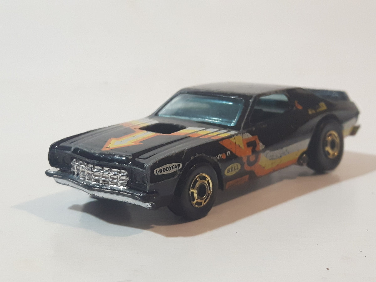 Vintage 1979 Hot Wheels Torino Stocker Black Die Cast Toy Car