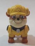 SML Spin Master Paw Patrol Rubble Dog 1 5/8" PVC Toy Figure