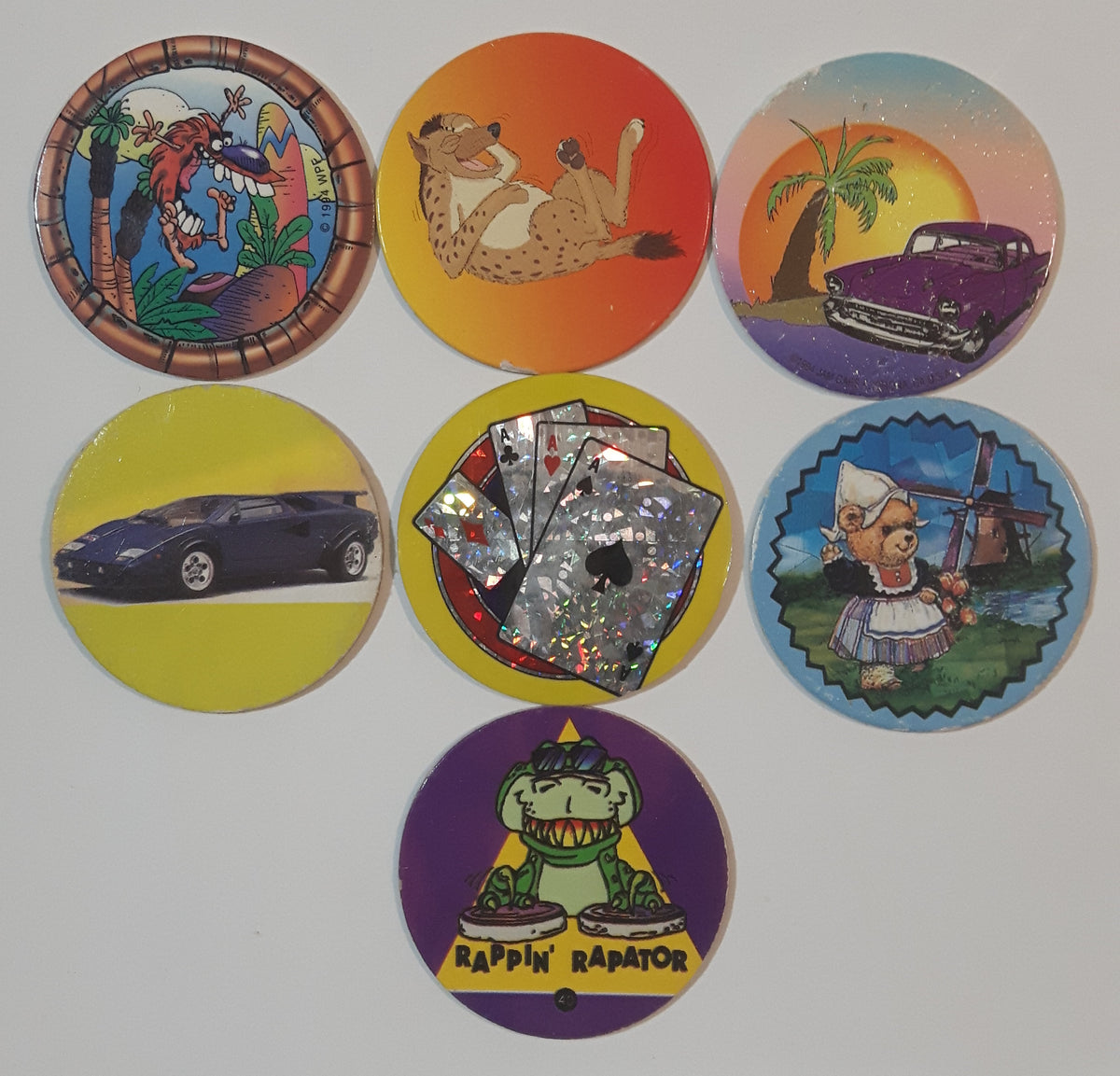 Lot De Pogs / Caps Anciens - Divers Modèles - Occasion - Collection Années 90