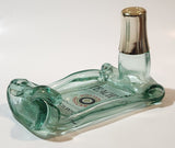 Vintage Teacher's Highland Cream Scotch Whisky Flattened Melted Glass Bottle Ash Tray