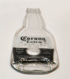 Corona Extra 9 3/4" Flat Melted Clear Glass Beer Bottle