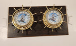 Nautical Ship Themed Thermometer Hygrometer Weather Station Plaque Made in USA