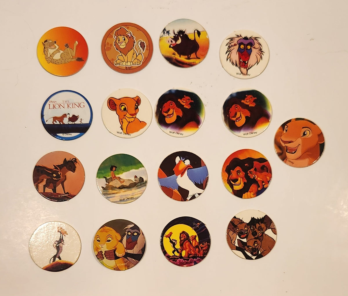 Pogs Mixed Disney Mickey Lion King Snoopy buy lot