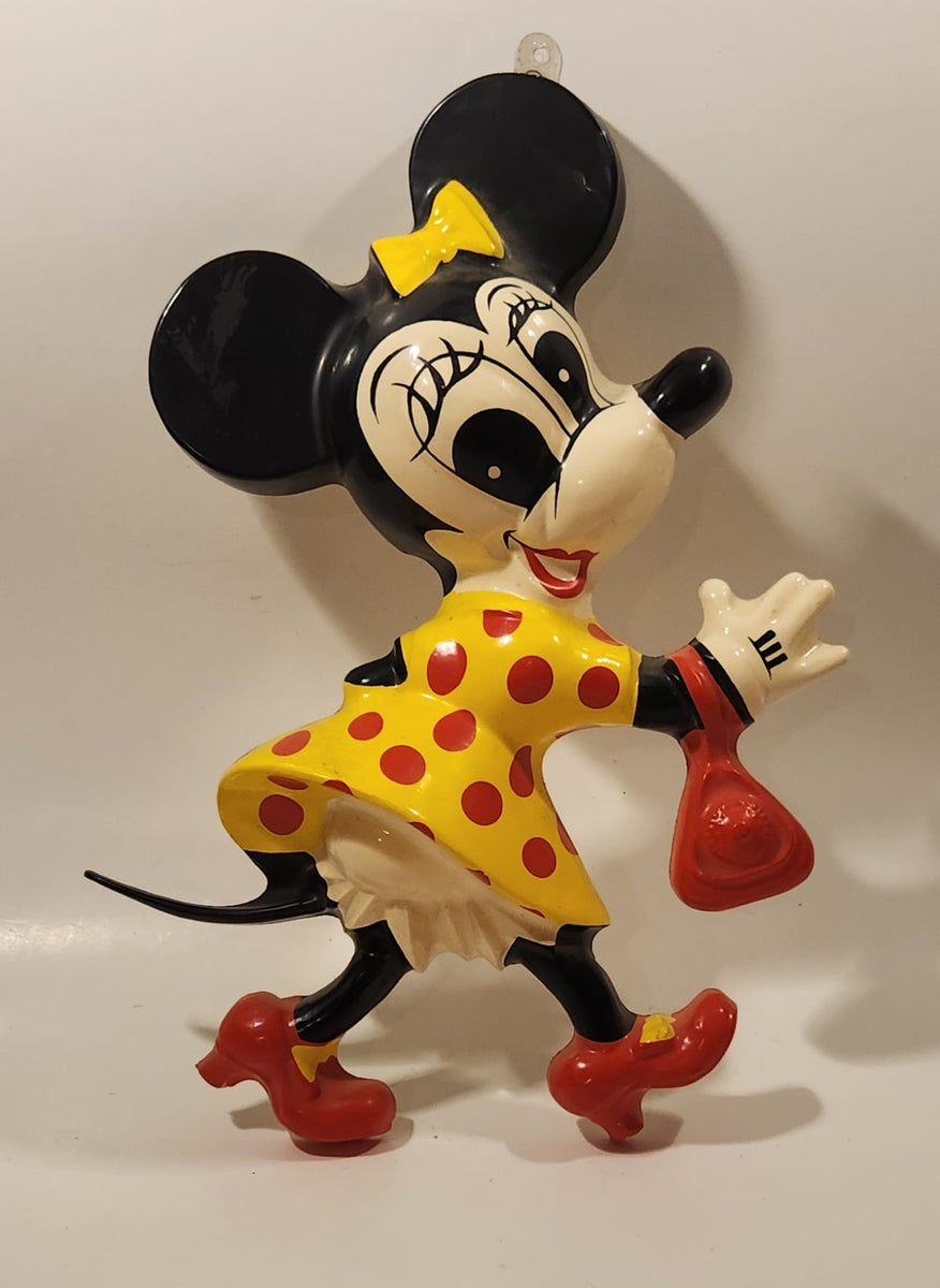 Rare 1960s 1970s Disney Minnie Mouse 3D Plastic Nursery Wall Decor