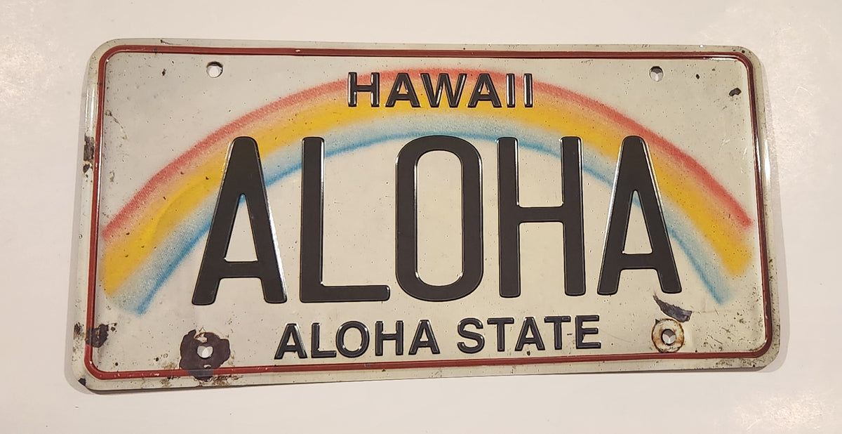 Aloha Hawaii Vintage Hawaiian Tin Metal Sign 30,5 x 20,3 cm