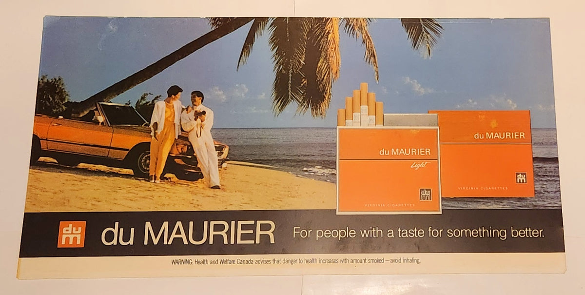 Rare Vintage du Maurier For people with a taste for something better.  Cigarettes 20