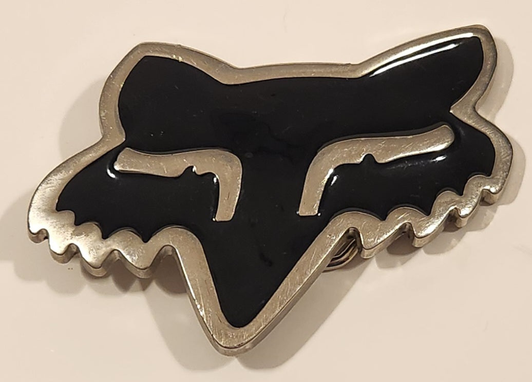 Fox Racing Black Enamel Metal Belt Buckle