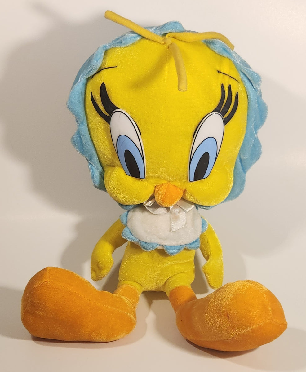 2005 Ganz Warner Bros. Looney Tunes Tweety Bird with Blue Flower