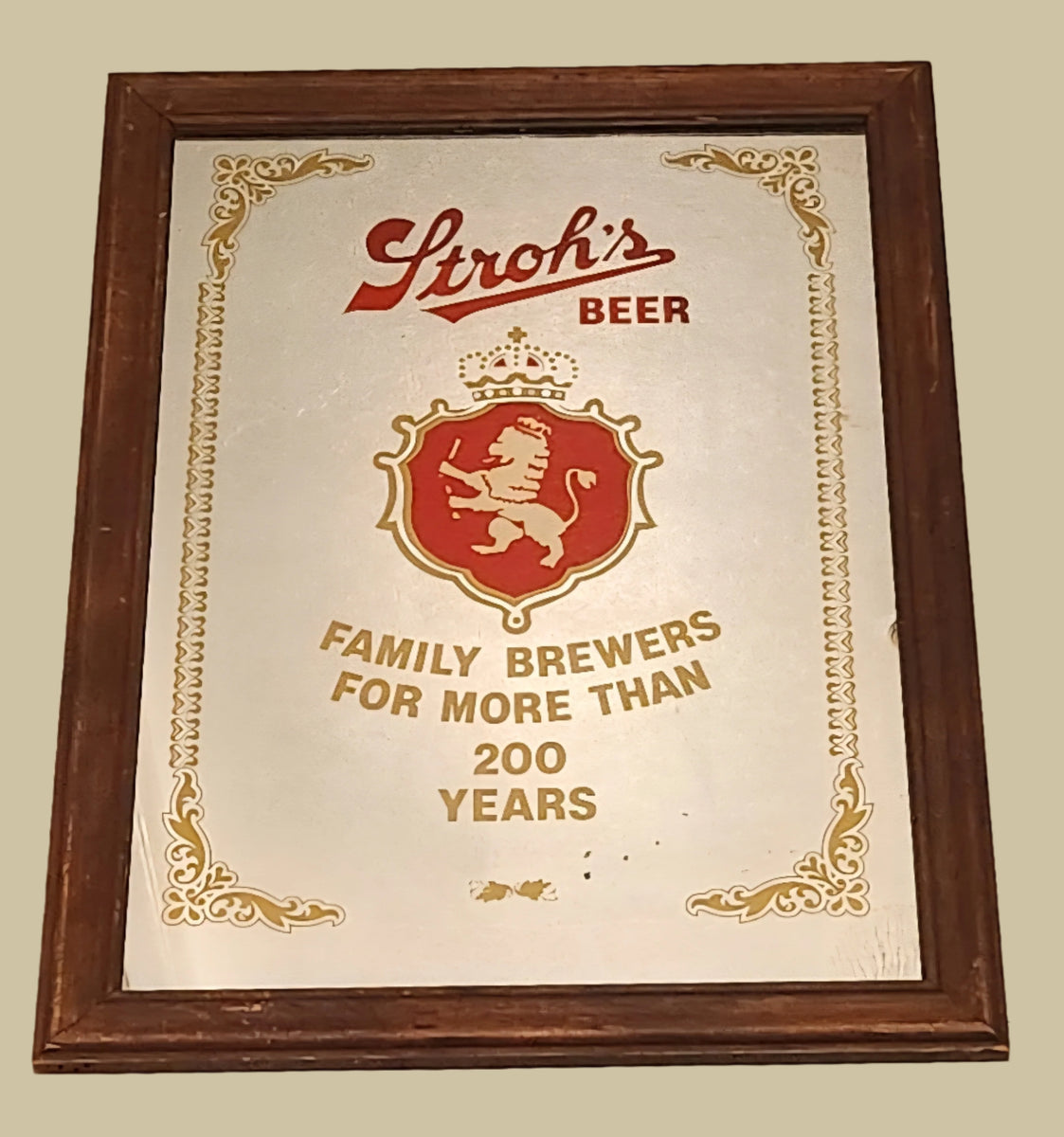 Vintage 1976 Stroh's Beer Family Brewers For More Than 200 Years