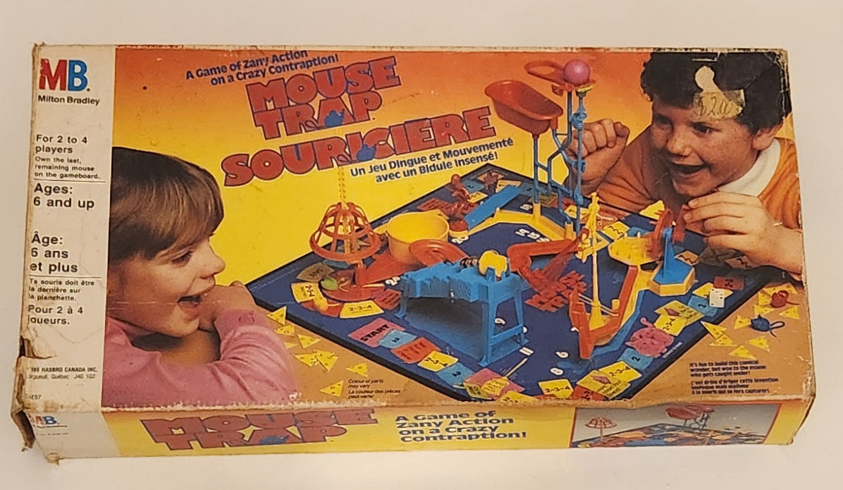 1986 Hasbro Canada Milton Bradley Mouse Trap Board Game In Box