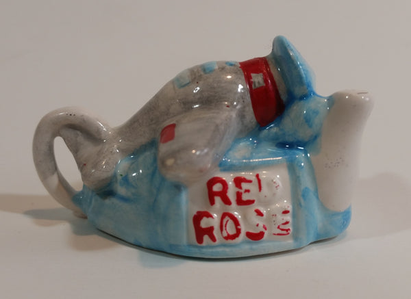 Collectible Red Rose Tea Airplane Miniature Teapot Figurine - Treasure Valley Antiques & Collectibles