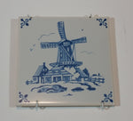 Vintage 1970s MOSA Delft Blue Windmill Tile - Treasure Valley Antiques & Collectibles