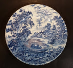 1960s Ridgway Ironstone "Meadowsweet" Blue and White 9 3/4" Dinner Plate