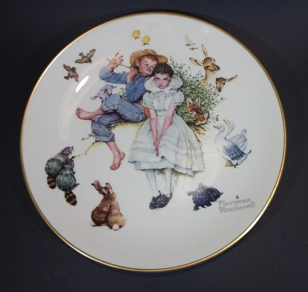 1973 Norman Rockwell Gorham Fine China - Four Seasons Series for 1955 - Spring - Sweet Song So Young Collectible Plate - Treasure Valley Antiques & Collectibles