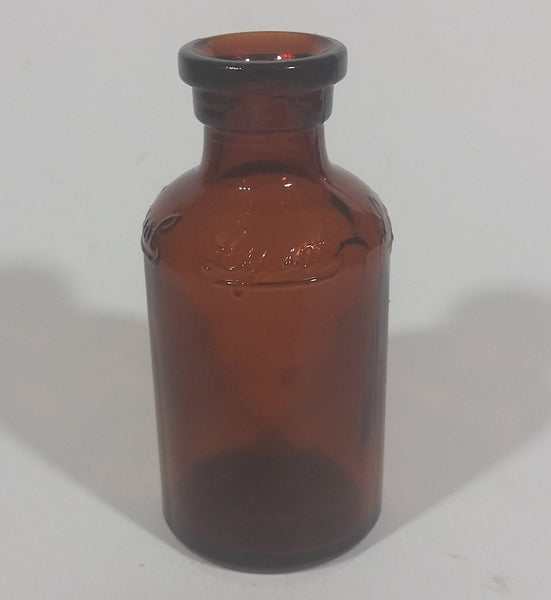 1920s Lysol Disenfectant Embossed Small Amber Glass Bottle - Cork Plug Top - Treasure Valley Antiques & Collectibles