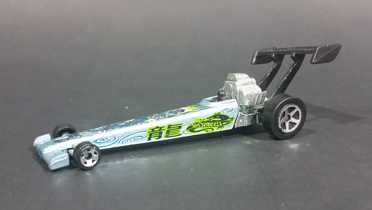 1992 Hot Wheels Top Fuel Dragon Wagon Blue Grey Dragster Diecast Toy C Treasure Valley Antiques Collectibles