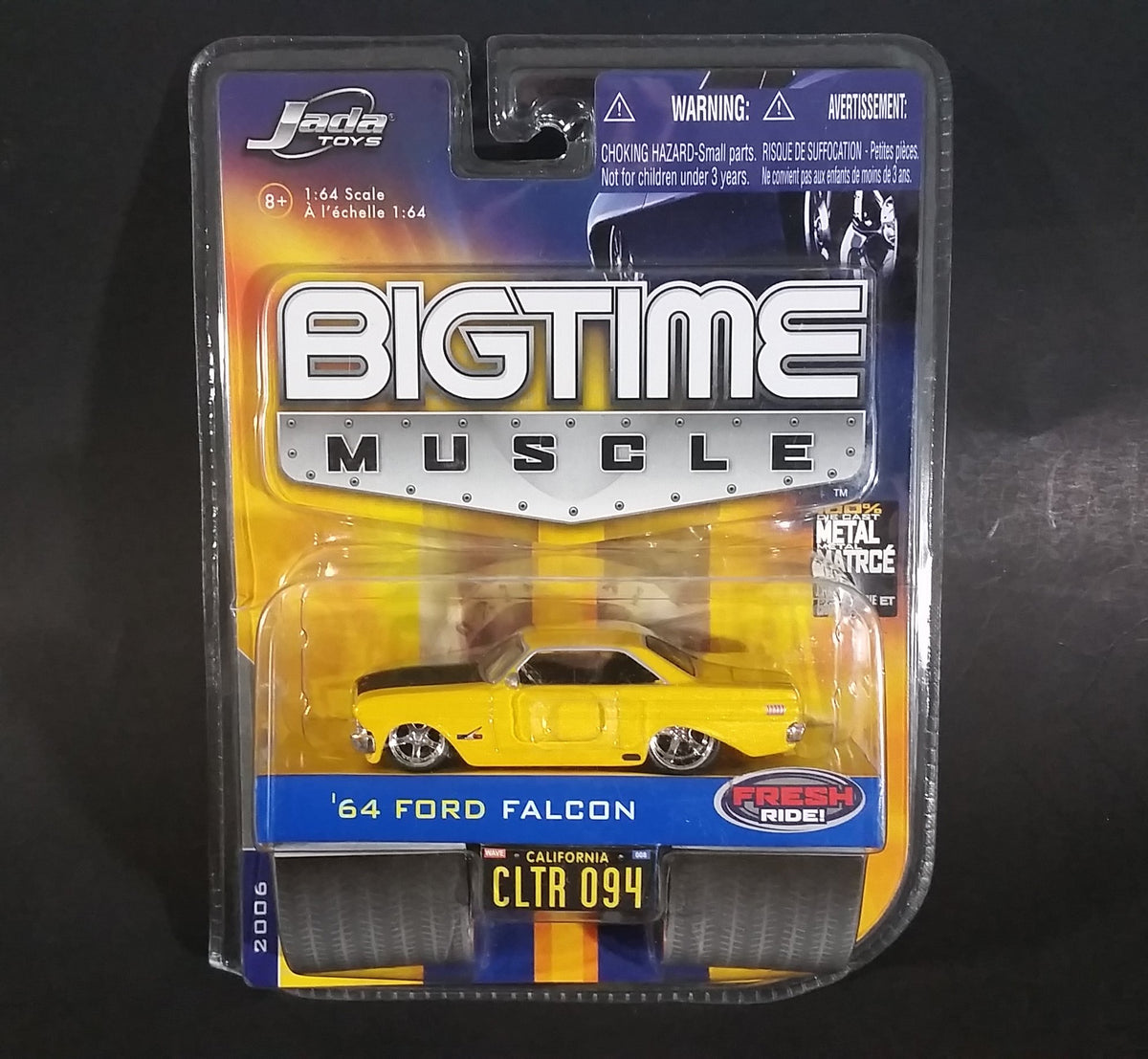 1964 FORD FALCON BIG TIME MUSCLE ホイール変更済 2006 Jada Big Time Muscle Yellow 1964 Ford Falcon Die Cast Toy Car