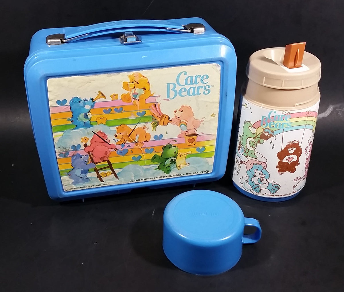 Care Bear Cousins 1985 Vintage Lunch Box Aladdin with 2024 thermos