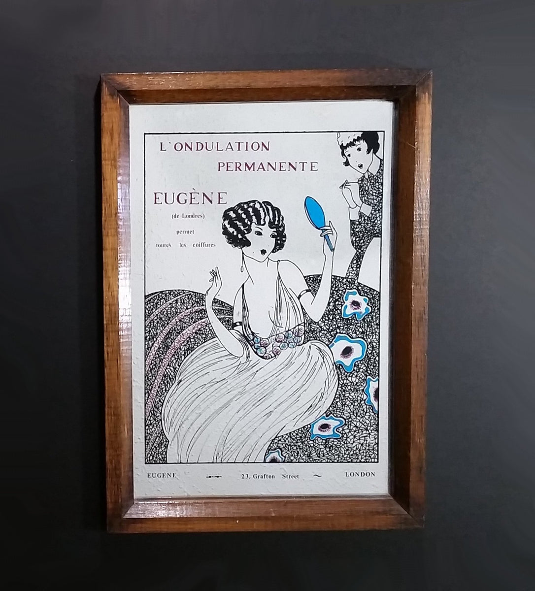 Vintage French Eugene 23, Grafton Street London Perm Hair Styling Adve