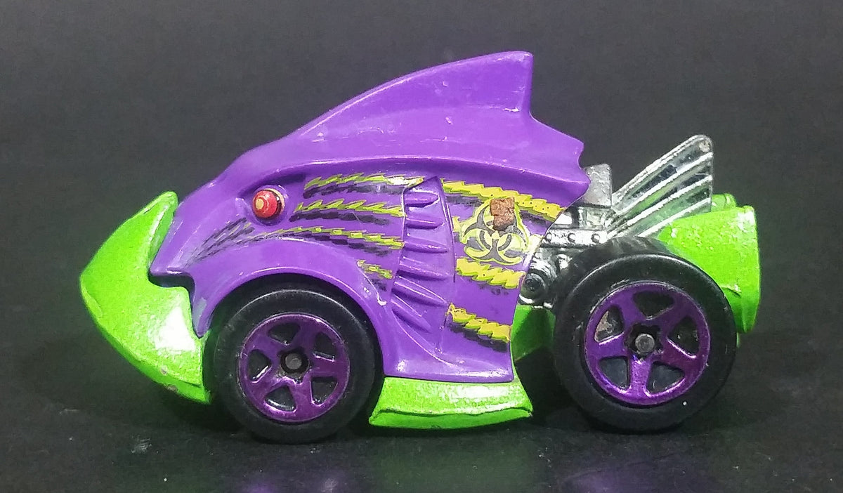 2014 Hot Wheels Monster Mission Piranha Terror Purple Lime Green Die C ...