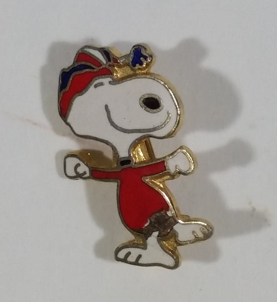 Vintage Peanuts Charlie Brown Snoopy Cartoon Character Ice Skating Enamel Pin Collectible - Treasure Valley Antiques & Collectibles