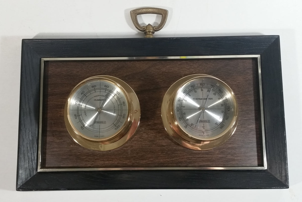 Vintage Springfield Instrument Company Thermometer & Humidity