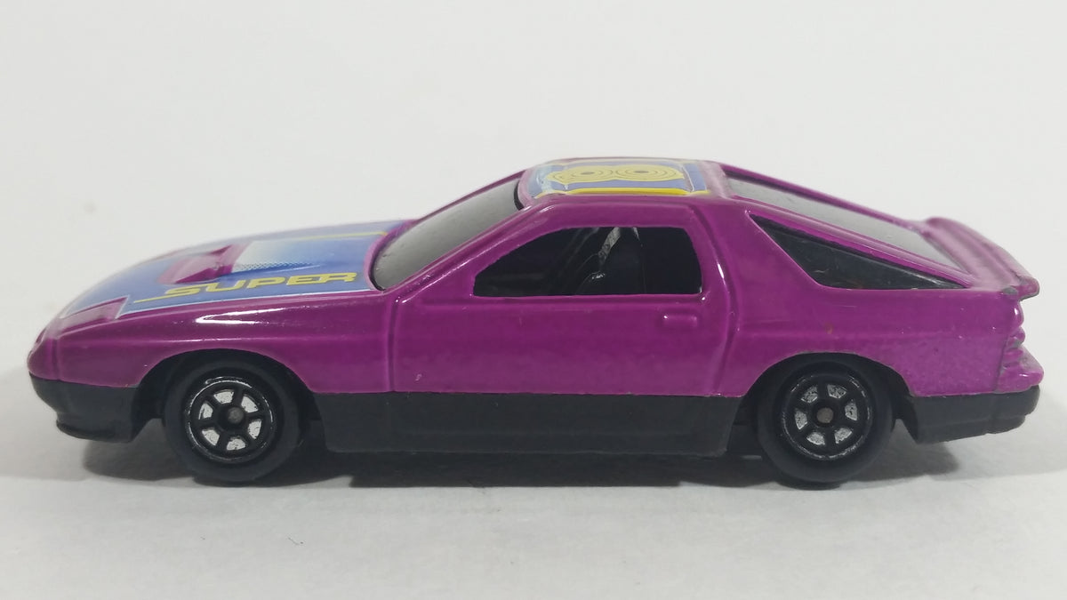 Yatming Mazda RX-7 Turbo Purple Super 8 No. 807 Die Cast Toy Car