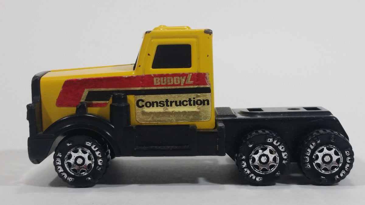 Vintage 1985 Buddy L Construction Semi Truck Tractor Rig Yellow Presse 