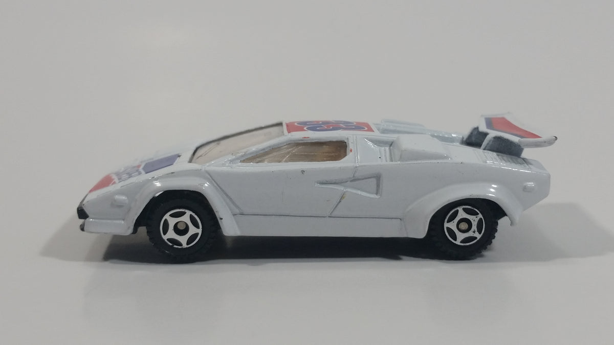 ミニカー LAMBORGHINI COUNTACH Unknown Maker Lamborghini Countach #33 White Die Cast Toy Exotic
