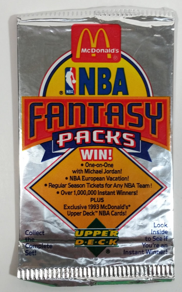 1992 Upper Deck McDonald's NBA Basketball Fantasy Pack of Trading