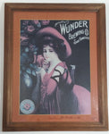 Vintage 1975 Wunder Brewing San Francisco Beer Advertising Poster Wood Framed 16 1/2" x 13 1/4"
