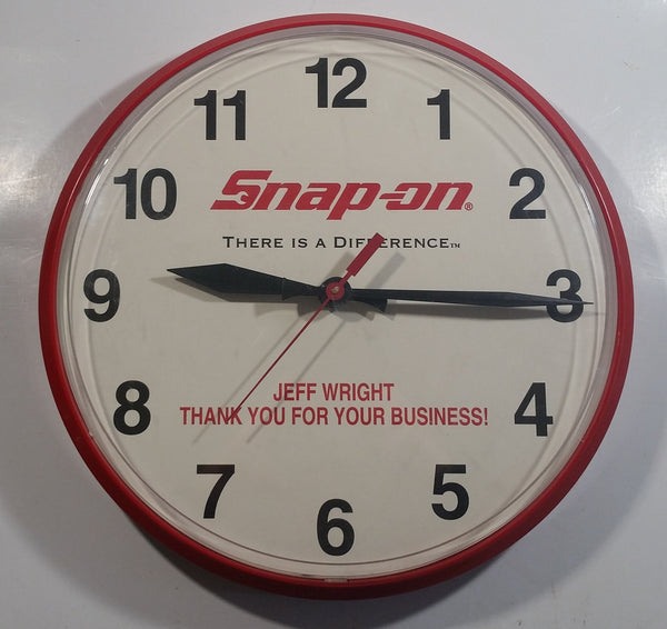 Snap On Tools "There is a Difference" Custom Made 12 3/4" Diameter Automotive Advertising Gift Clock for a Customer "Thank you for your business!"