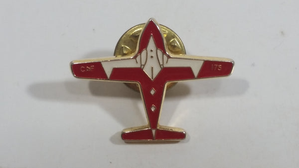 Canadian Air Force CAF 175 Airplane Plane Red and White Shaped Metal and Enamel Pin