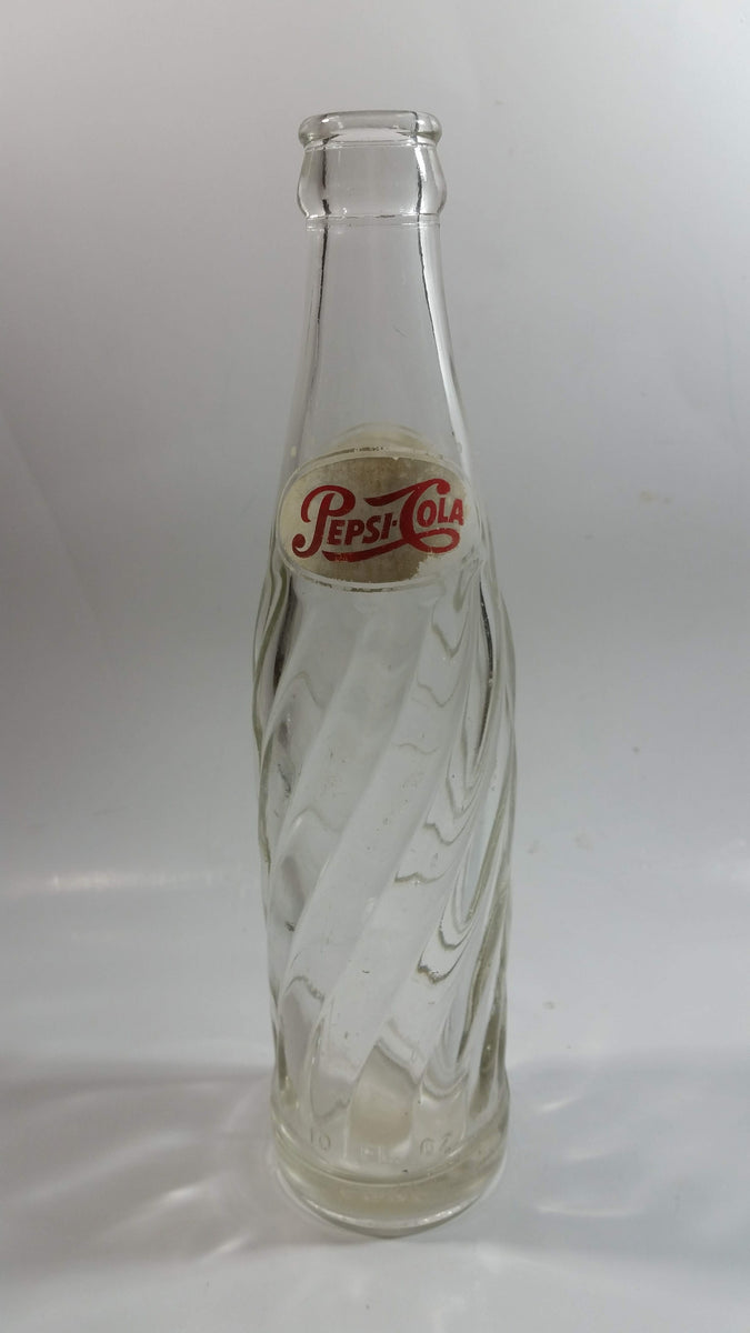 Vintage 1966 Dual Logo Pepsi-Cola Pepsi 10 Fl oz. Clear