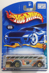 2002 Hot Wheels Spares 'N Strikes Surfin' School Bus Metalflake Silver Die Cast Toy Car Vehicle New in Package Sealed