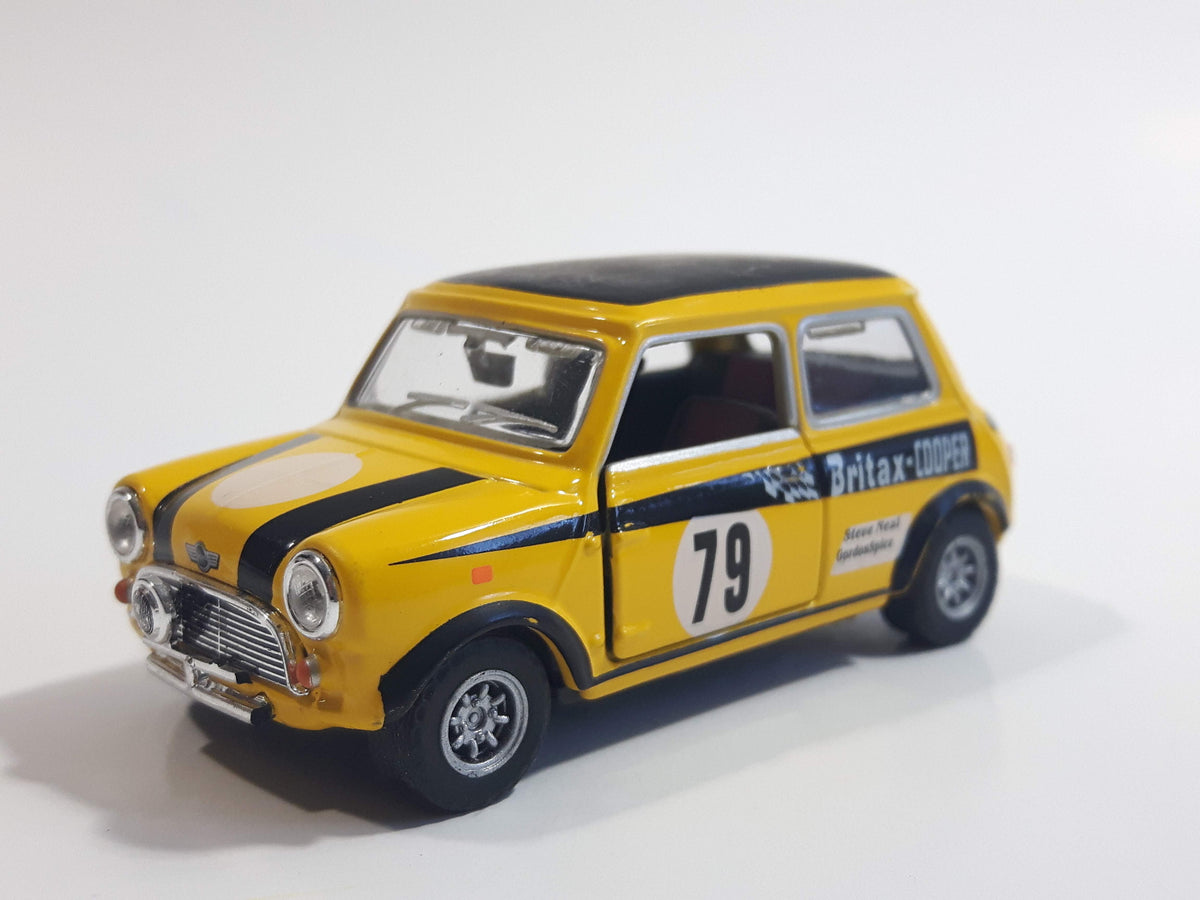 Hongwell Mini Cooper Britax-Cooper #79 Steve Neal GordonSpice Yellow D – Treasure Valley Antiques & Collectibles
