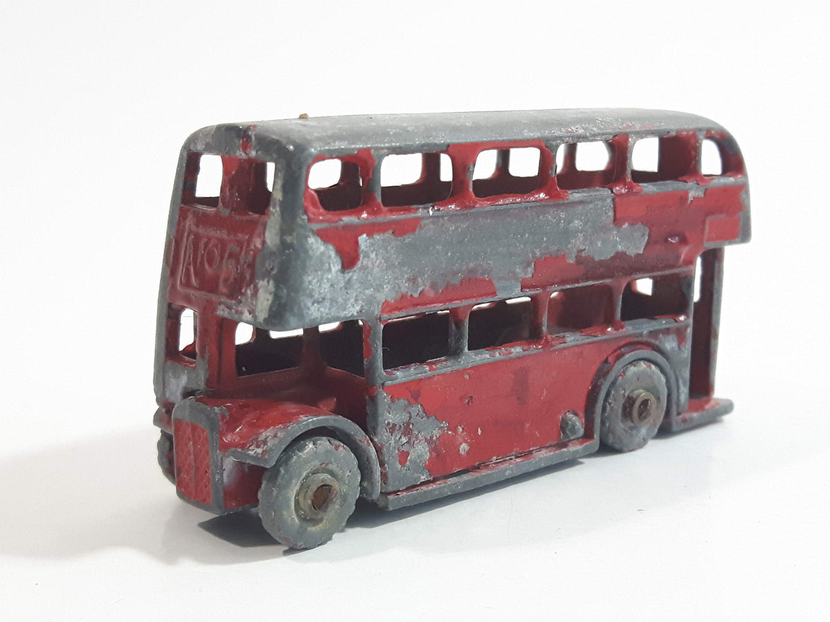 Vintage Lesney Moko No. 5 Double Decker Bus Red Die Cast Toy Car