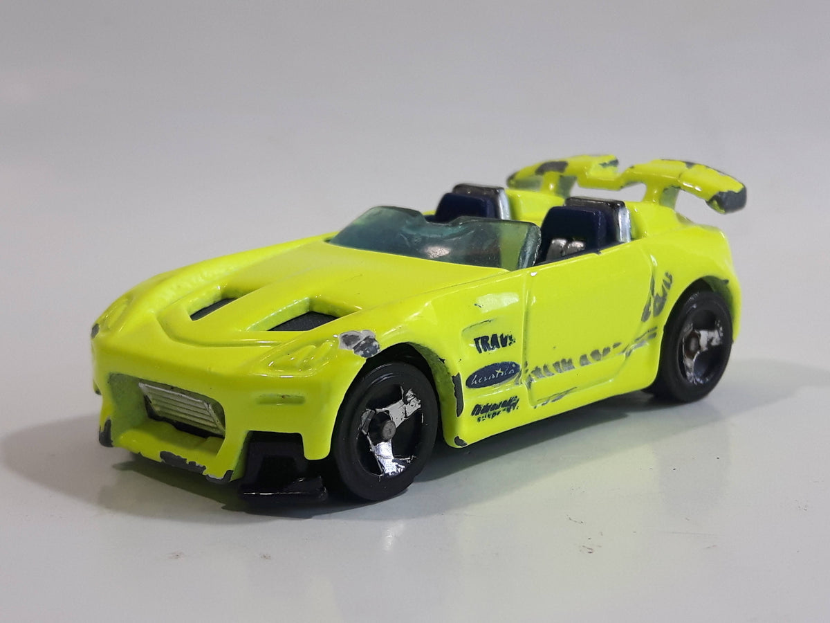 2002 Hot Wheels First Editions Tantrum Neon Fluorescent Yellow Die