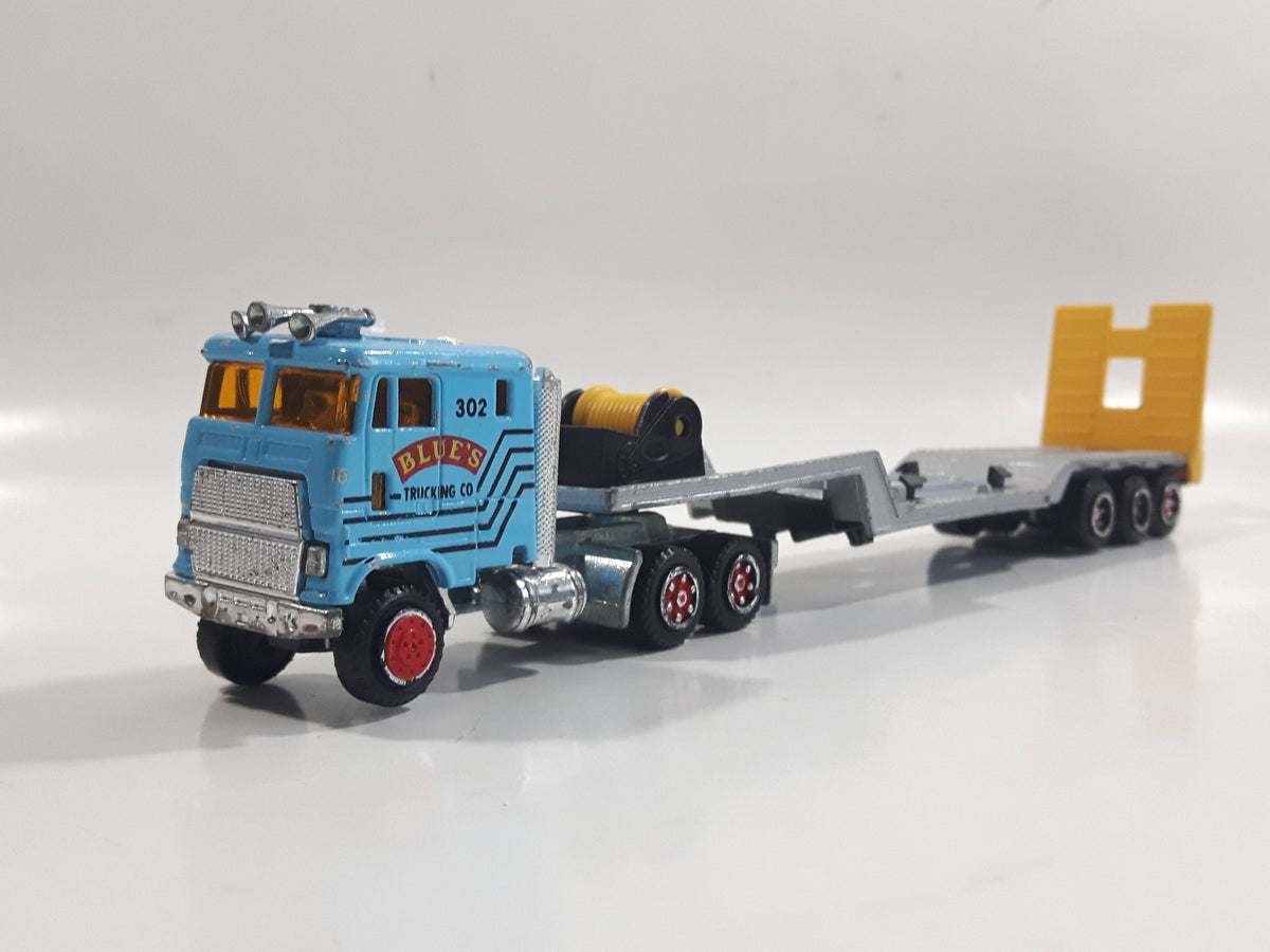 Camion De Chantier Majorette - Série 4500 - Bleu/jaune Avec Treuil - 1/60e