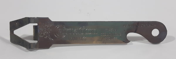 Vintage Carnation Milk "From Contented Cows" Engraved Metal Can Opener Made in Canada