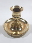 Heavy Brass Tone Metal Candle Holder