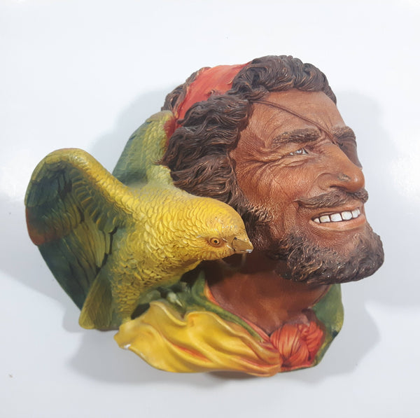 Vintage 1964 Bossons England Buccaneer Chalkware 3D Face Head Wall Decor