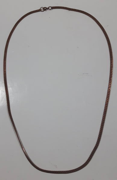 Copper Metal Chain Necklace 24" Long
