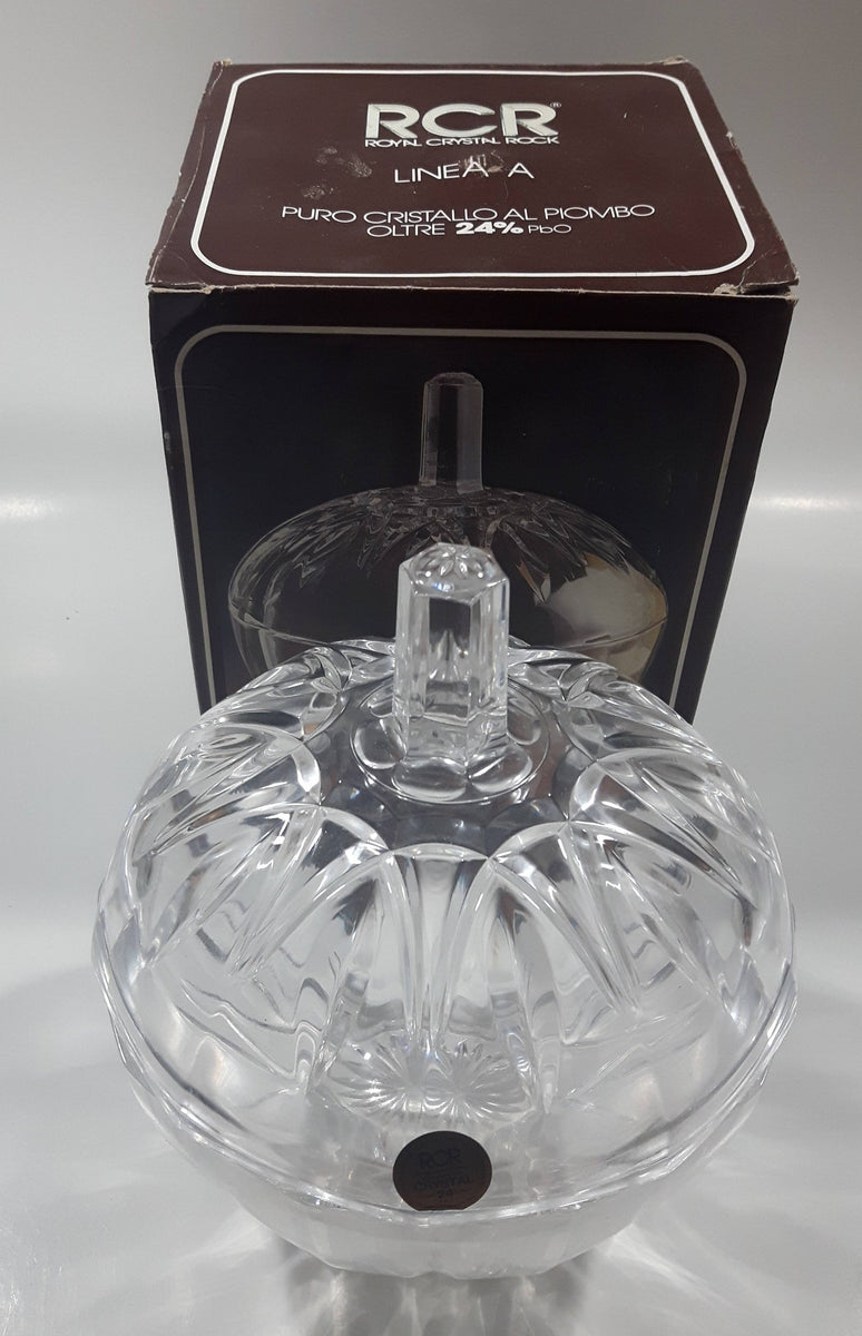 Crystal store candy dish vintage glass housewares