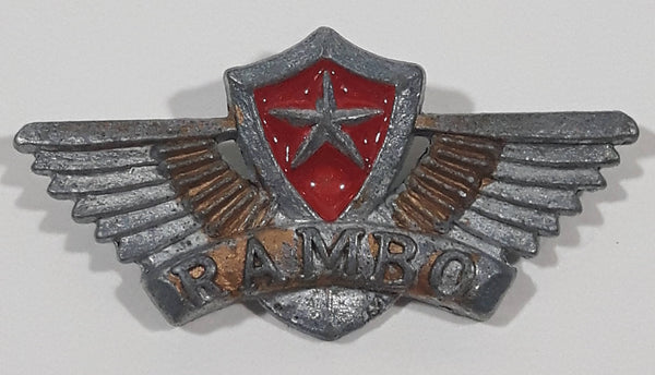 Small Die Cast Metal Rambo Wings Badge Name Plate 3/4" x 1 5/8"