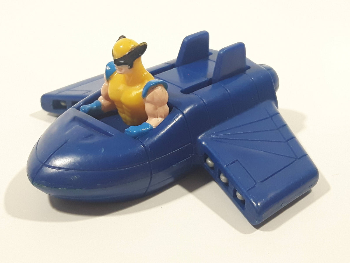 1996 McDonald's Marvel X-Men Wolverine Blue Plastic Toy Vehicle 3