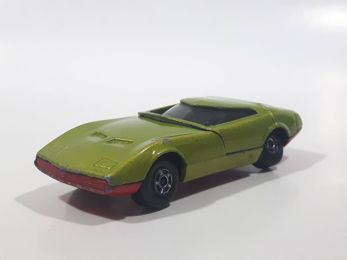 Vintage 1970 Lesney Products Matchbox Series Superfast No. 52 Dodge Charger  MkIII Lime Green Die Cast Toy Car Vehicle